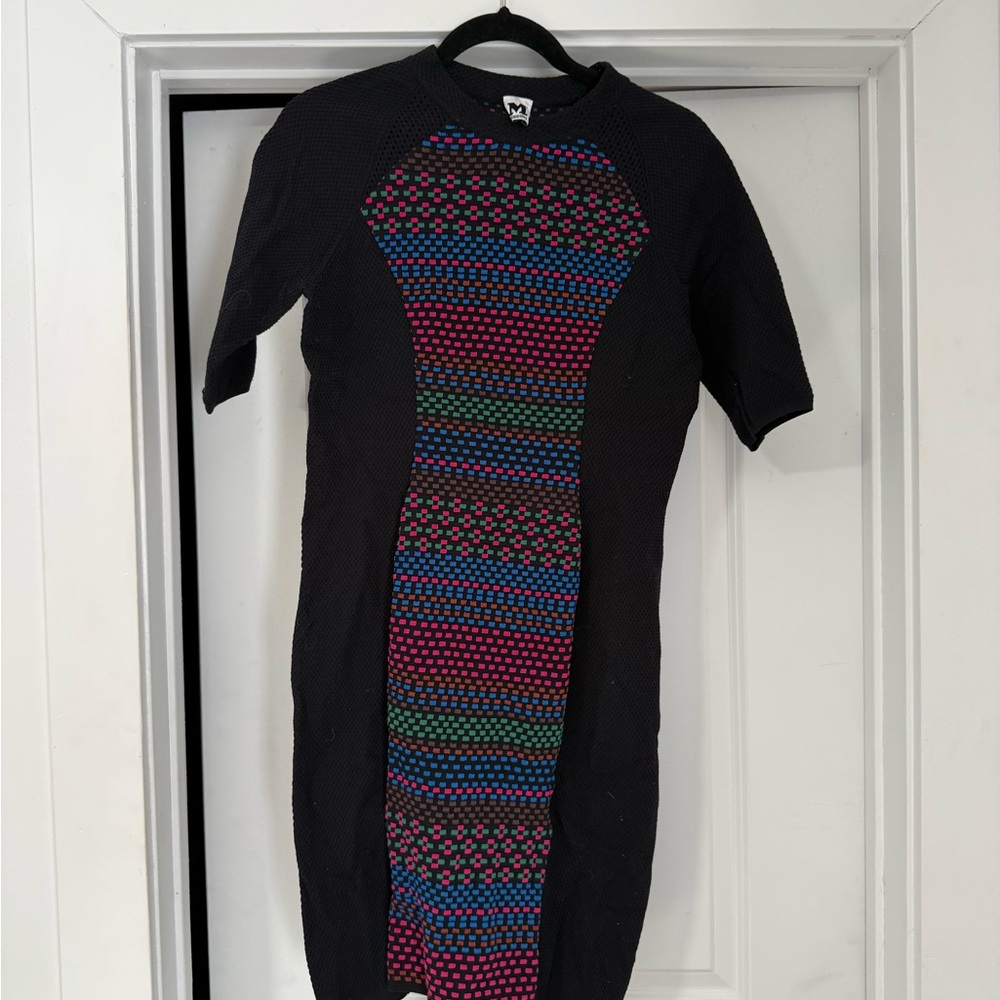 Missoni Black and Multicolor Knit Mini Dress